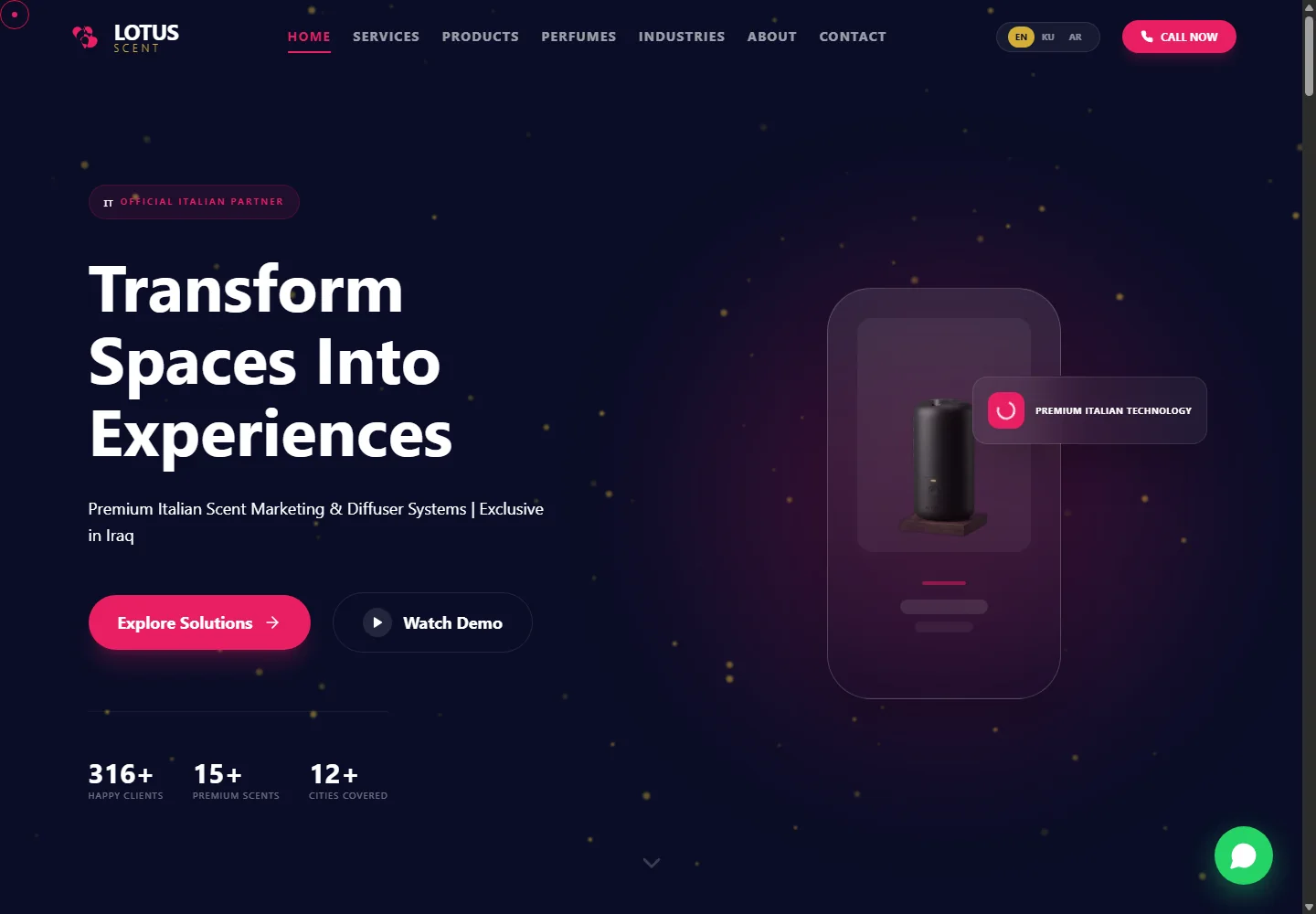 Lotus Scent — Commercial Fragrance Platform preview