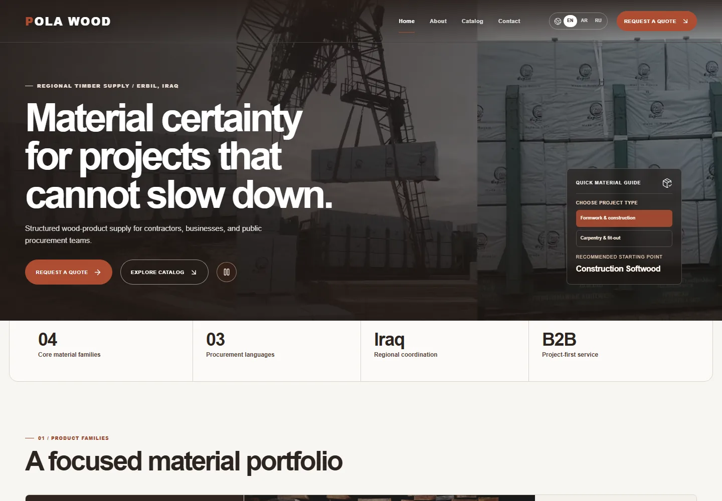 Pola Wood — Enterprise Timber Platform preview